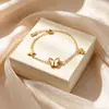 Nova Pulseira de Aço Titânio da Moda para Mulheres, Joia de Mão de Luxo Leve, Pulseiras de Casal Coreanas de Alta Qualidade, Coleção de Pulseiras Femininas