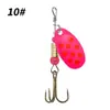 Set de Señuelos Giratorios de Lentejuelas de Largo Alcance Transfronterizo Metal Electroplateado Multicolor Lentejuelas Pintadas en Spray Señuelo de Tres Ganchos Venta al por Mayor