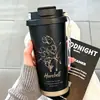 26 Nueva Taza Térmica Portátil para Mujer Alta Apariencia Taza de Agua con Popote Acero Inoxidable 304 Pareja Celebridad de Internet Almacenamiento en Frío Taza de Café.