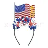 Accesorios para el Cabello con Borlas de Estrella de Cinco Puntas de Venta Caliente Transfronterizos Accesorios para el Cabello del Día de la Independencia Americana Diadema para Fiestas Festivas Infantiles