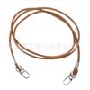 Hecho a mano Redondo Asa de Cuerda de Cuero Vacuno Cinturón Bandolera para Mujer Bolso DIY con Asa de Hombro Colgante de Metal Ligero