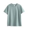 Uau Camiseta Pesada Personalizada 270g Algodão Puro Masculina e Feminina Algodão Solto Retro Ami Cáqui Cor Pura Manga Curta