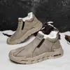 Zapatos de Invierno para Hombre 2026 Más Terciopelo Caña Alta Botas Martin Suela Antideslizante Resistente al Desgaste Construcción Trabajo Zapatos Cálidos de Algodón Zapatos Casuales BB60