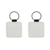 Chaveiro de Transferência Térmica Direta Transfronteiriço Padrão Lichia Pingente de Chaveiro em Couro PU em Branco Chaveiro DIY Amazon