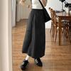 Falda de Mezclilla con Cintura Elástica para Mujer, Falda Larga de Verano, Diseño de Longitud Media, Nicho, Cintura Alta, Aspecto Adelgazante, Cubre Cadera, Falda de Paraguas Línea A