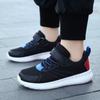 Sapatos Infantis Fujian, Tênis Esportivos para Meninos, Primavera e Outono, Baixo, Velcro, Tecido de Malha, para Crianças de Tamanho Médio e Grande, Alunos do Ensino Fundamental, Tênis Casuais para Corrida