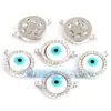 Accesorios para joyería DIY conector de ojos de diablo chapado en oro de cobre puro no se cae taladro no se decolora pulsera