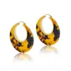 Pendientes Circulares con Estampado de Leopardo y Caparazón de Tortuga Chapados en Oro Real Transfronterizos Pendientes de Lujo Accesibles y de Moda Pendientes Europeos y Americanos Exagerados y Atmosféricos para Mujer