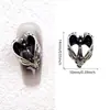 Accesorios para uñas de celebridad de internet transfronterizos Chrome Hearts, decoraciones y accesorios para uñas de aleación con forma de cruz y corazón, estilo punk vintage