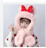 Gorro y bufanda para niños, gorro de una pieza, invierno, con felpa, extra grueso, gorro con protección para orejas de bebé, niño, niña, a prueba de viento, conjunto de dos piezas, moderno
