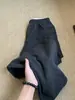 Figura de pera gris oscuro lana pantalones casuales rectos mujer otoño nuevo talla grande mm gordita cintura alta ajustados pierna ancha pantalones