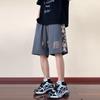 2026 Nuevos Pantalones Cortos Deportivos Retro Casuales de Pierna Recta Versátiles con Parches Bordados de Estilo Chino