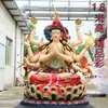 1m Estátua de Doom Yuanjun Doujin Minjun Resina Fibra de Vidro Estátua de Buda Adoração ao Templo 1,46m 1,8m