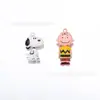 Aleación de Zinc Pintada Colgante Charlie Snoopy Accesorios para Joyería DIY Lanyard para Teléfono Llavero Colgante para Bolsa Accesorios