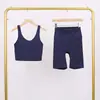 [En Stock] LD 2025 Set Deportivo en Forma de U de Cinco Piezas: Chaleco, Ropa interior, Pantalones de Yoga Fitness para Mujer, Nuevo Diseño Levanta Glúteos