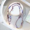 Ins Cool Creative Crystal Beaded Stone Mobile Phone Chain Moda Longa Cordão Feminino Anti-perdido Cordão Chave de Corda