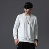 Suéter original de algodón de 280 g para hombre otoño e invierno fábrica de Guangzhou camiseta de manga larga holgada color liso cálido combinable