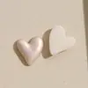 Zhen Tu Estilo Princesa Gentil Patch Acrílico Imitação Pérola Formato Coração Brincos DIY Grampo de Cabelo Capa de Celular
