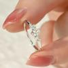 Anel Pequena Galáxia Estilo Xiaohongshu para Mulheres, Anel de Diamante Moissanite de Imitação, Anel Ajustável de Um Quilate para Mulheres, Suprimento para Transmissão ao Vivo