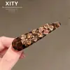Barrete Fashionable Estilo Luxo Leve Cor Champanhe com Strass Versátil Presilha Lateral para Franja Exquisite Presilha Bico de Pato Acessório de Cabelo
