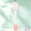 Escova massageadora facial de silicone dupla face transfronteiriça, pincel para máscara facial, pincel de base, pincel para aplicação de máscara de argila, escova de limpeza de silicone