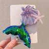 Pinza para el pelo de sirena Adorno para la cabeza infantil Pinza para el pelo de lentejuelas con cola de pez linda Pinza para el pelo de niña para cabello suelto Accesorios para el pelo de dibujos animados Transfronterizos