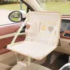 Bolsa de armazenamento multifuncional para volante de carro, bolsa de pendurar na parte de trás do banco do carro com desenho animado, mesa dobrável para carro, bolsa de armazenamento para prancha