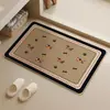Alfombrilla Antideslizante para Baño Tejida de Lino Caricatura de Dachshund Puerta de Inodoro Absorbente Secado Rápido Manta para Pies Alfombrilla de Piso para Baño