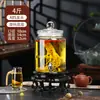 Garrafa de Licor Medicinal Selada de Alta Qualidade com Ginseng, Pote de Vidro Espessado com Bico, Garrafão de Vinho, Barril de Vinho, Recipiente Vazio