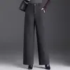 Calça Elegante de Perna Larga para o Dia a Dia de Mulheres, Novo Estilo Outono 2026, Cintura Alta, Emagrecimento, Caimento Fluido, Calça de Moda Casual Versátil para Mulheres