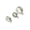 Anillo corredizo de tres vías de plata tibetana, cabeza colgante, accesorios de joyería, pulsera DIY, collar, cuentas, plata antigua, hebilla de conexión, colgante, material