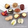 Accesorios de resina para llaveros, Juguetes de comida en miniatura para casa de muñecas, Adornos de nuez, Pistacho DIY Pegamento crema casero
