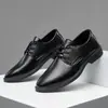 Grande Tamanho Transfronteiriço Juventude Casual Britânica Formal de Negócios Sapatos de Couro Sapatos Masculinos Sapatos de Casamento Sapatos Individuais Sapatos de Trabalho Impermeável Dropshipping