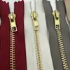 No. 5 Cremallera de Metal, Cremallera con Cabeza Automática de Extremo Cerrado de Latón para Bolsas, Bolsillos, Bolsos de Cuero, Chaquetas, Ropa y Equipaje