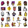 50 pegatinas decorativas para el coche, con diseño de James, estrella del baloncesto, para equipaje, scooter y portátil.