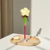Dia do Professor Presente Criativo Flor de Lã Simulada Feita à Mão Caneta Caneta Flor Puff Flor Puff Design Caneta D'água Lembrança