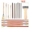 Venta al por mayor de fábrica alta calidad pincel de lana suave pintura s pluma relleno de color pincel pegamento vidrio cerámica pluma cabeza suave pincel de pintura