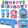 Amazon Borde Rayado Rígido Tema Ángel Suministros para Fiesta de Cumpleaños Bandeja de Papel Desechable Banderines Decoraciones