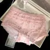 Calcinha de renda floral iridescente para mulheres, pura e sexy, fina e respirável, com forro de algodão puro, calcinha feminina