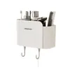 Caja de almacenamiento de pared sin taladro para cocina y baño, estante de drenaje de pared