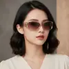 Estilo Europeo y Americano Mariposa de Metal Personalizada Gafas de Sol Modernas Versátiles Moda Retro Ojo de Gato Protección Solar para Vacaciones Gafas de Sol Transfronterizas