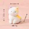 Miniatura de Gatinho Cartoon Aveludado Figurine Decoração de Mesa Carro Resina Artesanal DIY