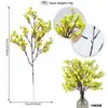 Haste Única de Flor Artificial Gipsofila com Tecido de Seda, Arranjo de Flores Colorido para Decoração de Sala de Estar em Casa, Atacado Transfronteiriço