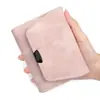 Nova Carteira Feminina Curta Simples, Estilo Retrô Couro Fosco Compacta Dobrável Porta-Moedas, Clutch e Porta-Cartões