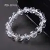 Pulsera de Cuentas Redondas de Cristal Blanco Colorido Natural Azeztulita Blanca, Piedra Cruda con Agujero Central Cuentas Individuales, Cuentas Sueltas, Cadena para Joyería al por Mayor