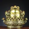 Atacado do Fabricante Artesanato de Sapo Dourado de Cobre, Itens Criativos de Decoração para Casa, Tigela de Tesouro de Cobre Sapo Dourado