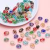 10x 14mm cuentas de vidrio con forma especial, lámina de oro retro, para pulsera hecha a mano, aretes, adorno, accesorios