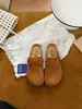 Sapatos Sangpo Village Impermeáveis que Aumentam a Altura Birkenstock Femininos Meio Cobertos 2026 Nova Coleção Primavera/Outono Couro Genuíno Sola Grossa Sapatos Casuais Versáteis Chinelos