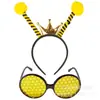 Disfraz de Abeja para Fiesta de Halloween Alas Accesorios Ropa de Abeja Disfraz Set de Diadema y Gafas de Abeja