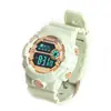 Reloj informal de oro galvanizado blanco puro de moda para hombres y mujeres, nuevo reloj electrónico luminoso, multifuncional, resistente al agua, de estilo coreano.